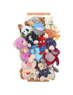 Organizador de Juguetes de Peluche PHOENANCEE Madera Natural
