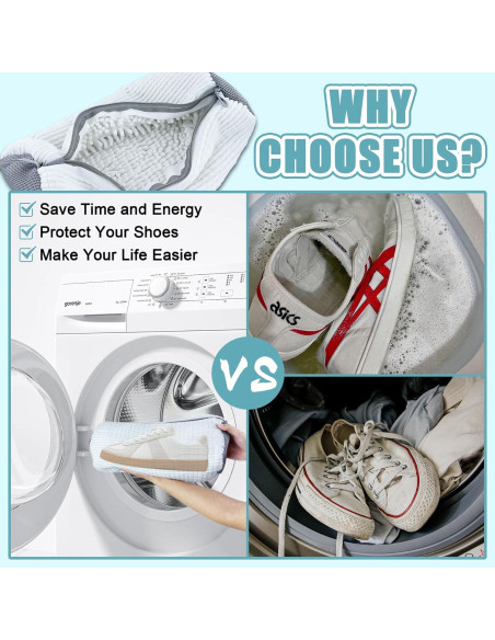 Bolsa de Lavado de Zapatos CNEYSID XXL - 2 Pcs Microfibra