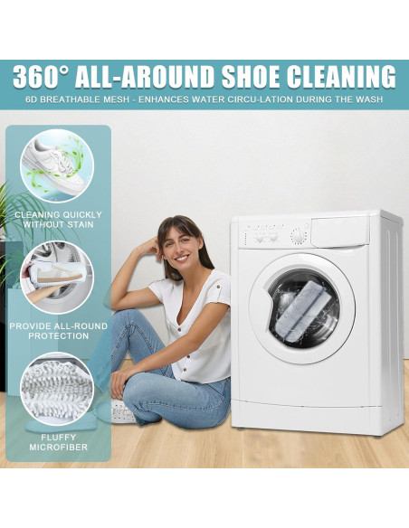 Bolsa de Lavado de Zapatos CNEYSID XXL - 2 Pcs Microfibra