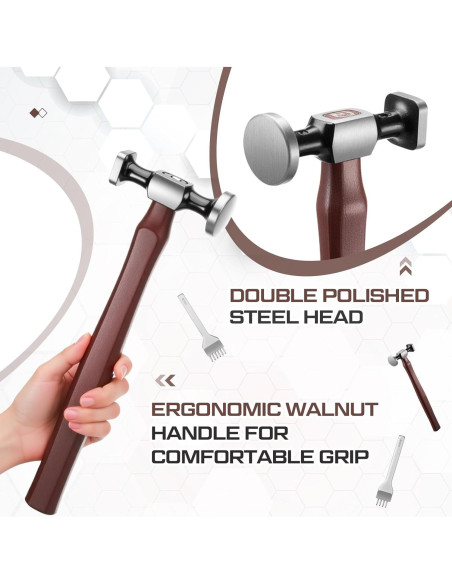 Juego de Martillos de Cuero Shimeyao con Compás y Púas