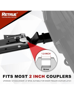 Cerradura Cibernética RETRUE para Remolque 1.2" Ancho Plata 2