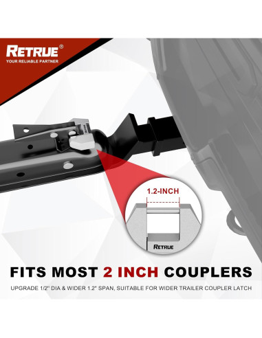 Cerradura Cibernética RETRUE para Remolque 1.2" Ancho Plata