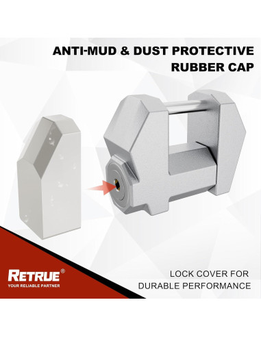 Cerradura Cibernética RETRUE para Remolque 1.2" Ancho Plata