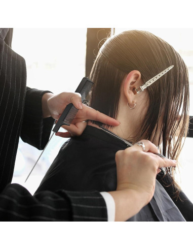 Juego de Clips de Pico de Pato Metal 24 Piezas + 3 Peines