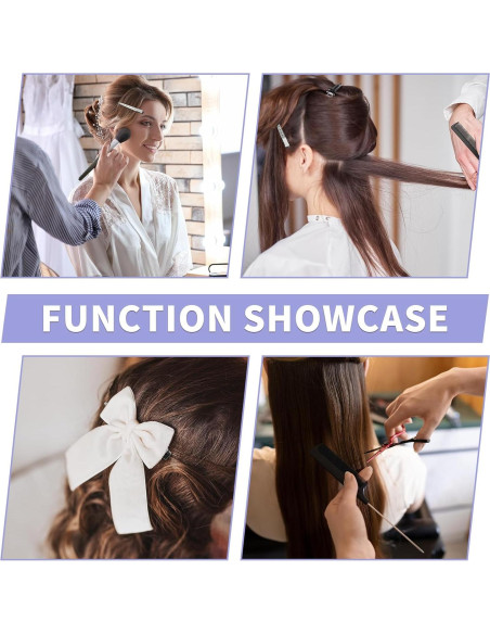 Juego de Clips de Pico de Pato Metal 24 Piezas + 3 Peines