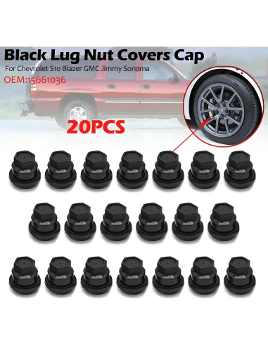 20 Tapas de Cubierta de Tuerca de Llantas WESEAGO para Chevrolet S10