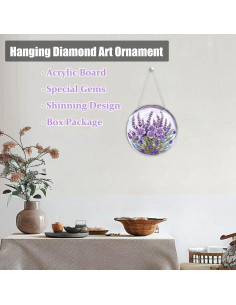 Kit de Arte de Diamante Eiflow DIY Flor Púrpura 24x24 cm 2