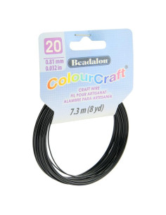 Alambre para Bisutería Beadalon ColourCraft 20 Calibre Negro 7.3 m