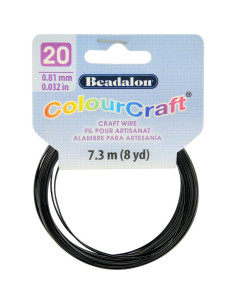 Alambre para Bisutería Beadalon ColourCraft 20 Calibre Negro 7.3 m 2