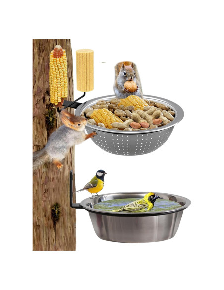 Paquete de 2 Comederos para Ardillas y Aves Ofasixx 21.6 cm