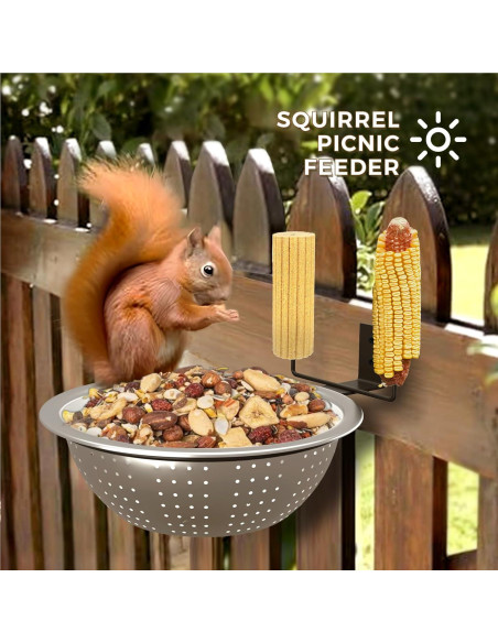 Paquete de 2 Comederos para Ardillas y Aves Ofasixx 21.6 cm