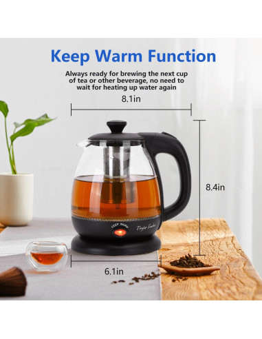 Hervidor Eléctrico Taylor Swoden 1L con Infusor y Apagado Automático