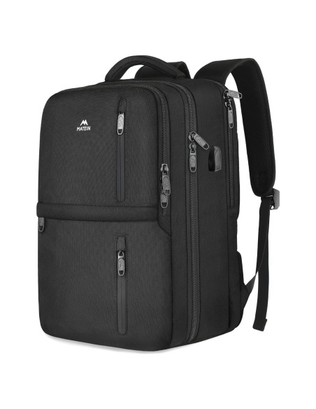 Mochila de Viaje MATEIN para Laptop 15.6" Negra con USB