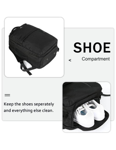 Mochila de Viaje MATEIN para Laptop 15.6" Negra con USB