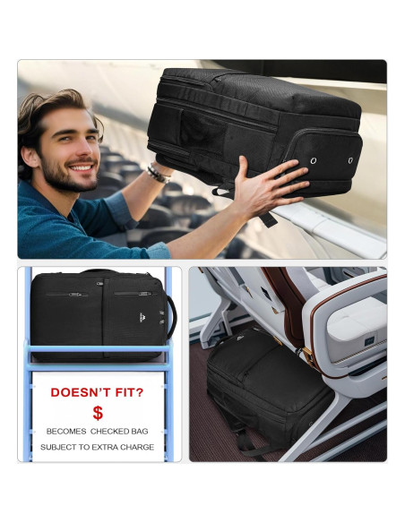 Mochila de Viaje MATEIN para Laptop 15.6" Negra con USB