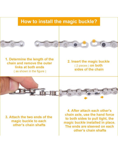 Kit de Herramientas WOTOW para Reparación de Cadenas de Bicicleta