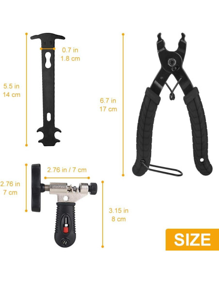 Kit de Herramientas WOTOW para Reparación de Cadenas de Bicicleta