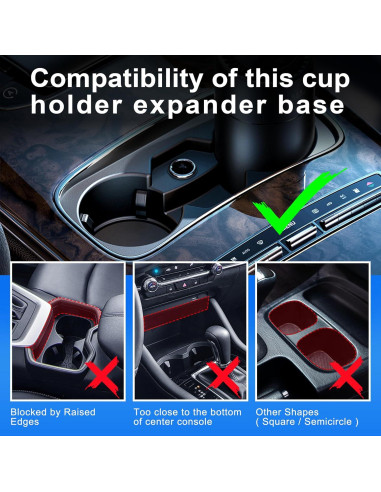 Expansor Soporte Tazas Coche Zeyitian Ajustable 1PACK