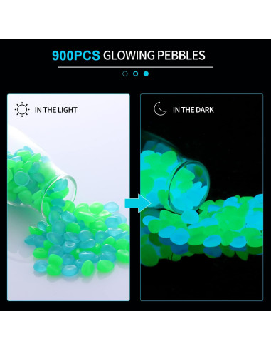 900 Rocas Brillantes en la Oscuridad Oubest - Decoración Jardín
