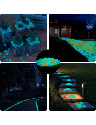 900 Rocas Brillantes en la Oscuridad Oubest - Decoración Jardín