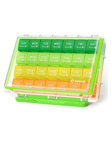Organizador de Pastillas Mensual AUVON 28 Días a Prueba de Humedad