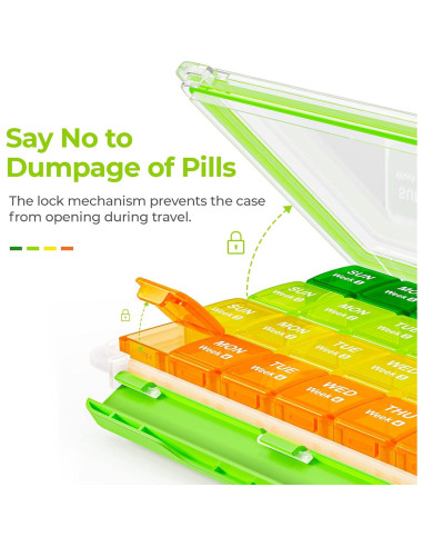 Organizador de Pastillas Mensual AUVON 28 Días a Prueba de Humedad