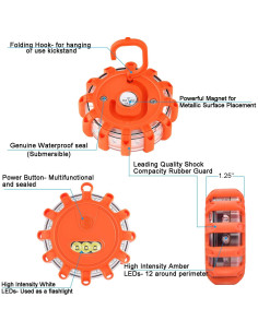 Tobfit 3 Pack Luces LED de Emergencia con Base Magnética 2