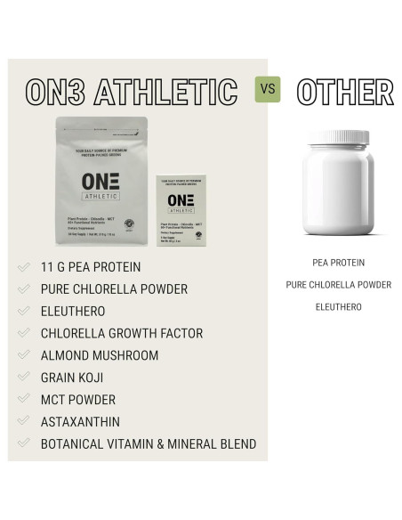 Suplemento de Proteínas Verdes ON3 Athletic Herbal 30 Porciones