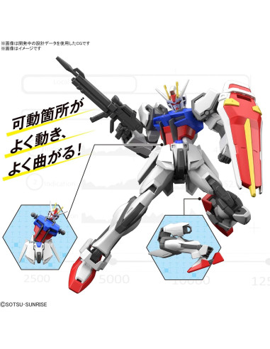 Kit de Modelo Bandai Strike Gundam 1/144 - Fácil Ensamblaje