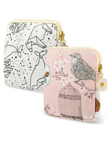 Bolsa de Almacenamiento Menstrual Cobee 2PCS Pájaro 12x12cm