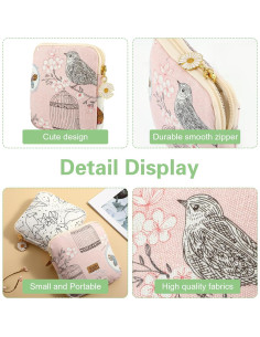 Bolsa de Almacenamiento Menstrual Cobee 2PCS Pájaro 12x12cm 2