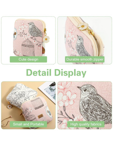 Bolsa de Almacenamiento Menstrual Cobee 2PCS Pájaro 12x12cm