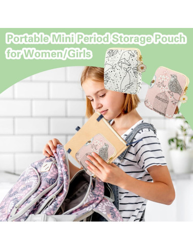 Bolsa de Almacenamiento Menstrual Cobee 2PCS Pájaro 12x12cm