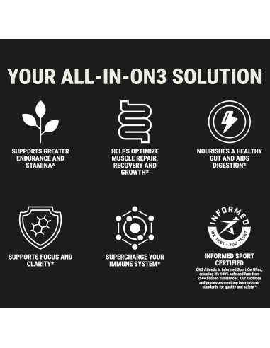 Suplemento de Proteínas Verdes ON3 Athletic Herbal 30 Porciones