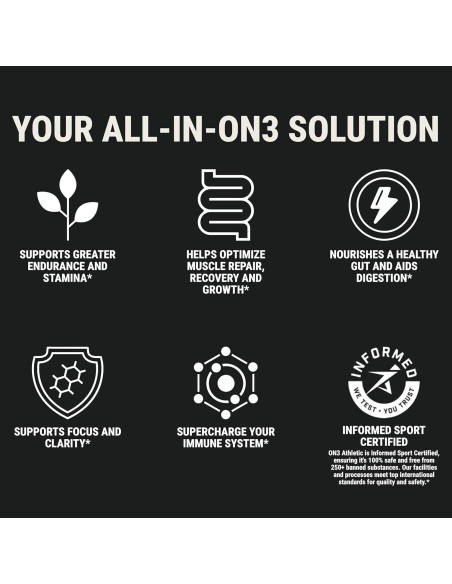 Suplemento de Proteínas Verdes ON3 Athletic Herbal 30 Porciones