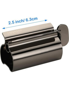 Exprimidor de Tubo de Acero Inoxidable YIERMA Negro 3 Piezas 2