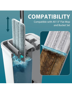 Paños de Reemplazo para Mopa Plana JOYMOOP 33x12.4 cm Microfibra 2