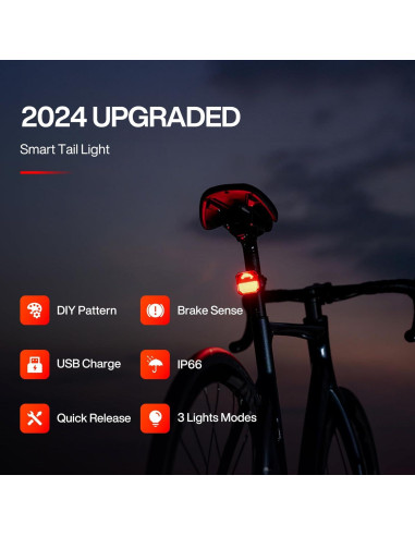 Luz Trasera Inteligente URTOPIA WT28 LED Recargable IP66