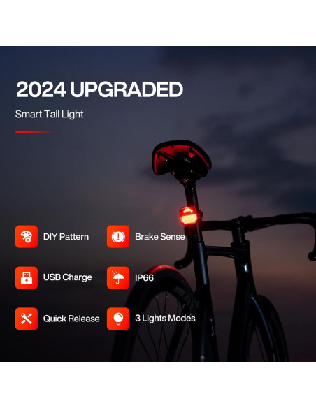 Luz Trasera Inteligente URTOPIA WT28 LED Recargable IP66 Luz Trasera Inteligente URTOPIA WT28 LED Recargable IP66