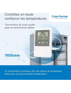 Termómetro Digital Rastreable COLE-PARMER Sonda de Botella 2