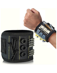 Pulsera Magnética ARTICHIC Ajustable para Herramientas - Negro 2