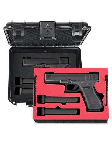 Caja de pistola TSA Kinghardcase para 2 Glock impermeable