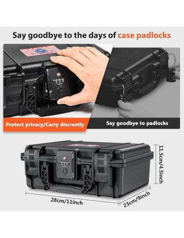 Caja de pistola TSA Kinghardcase para 2 Glock impermeable