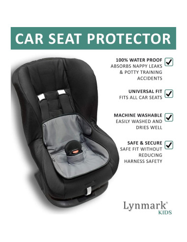 Protector de Asiento de Auto Lynmark 100% Impermeable Gris