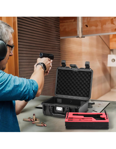 Caja de pistola TSA Kinghardcase para 2 Glock impermeable