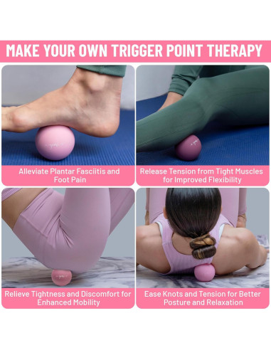 Bolas de Masaje de Silicona YENSI - Juego de 2 con Bolsa