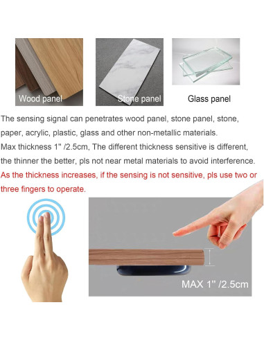 Interruptor Táctil LED Oculto Yogcow 12V 72W Control Inteligente