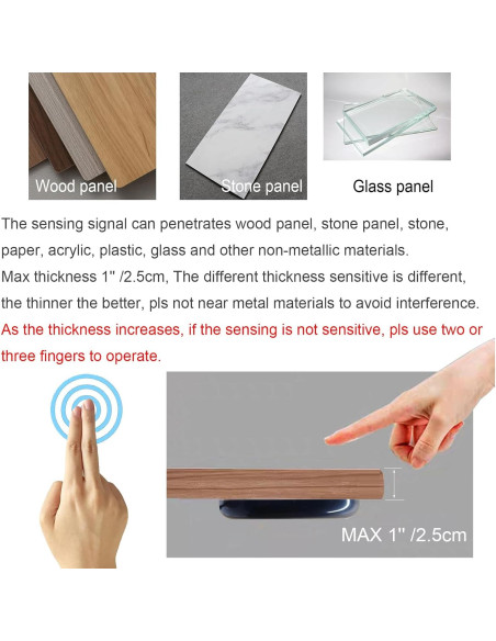 Interruptor Táctil LED Oculto Yogcow 12V 72W Control Inteligente