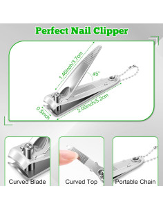 Juego de Cortadores de Uñas HOFASON 24 Piezas Acero Inoxidable 2