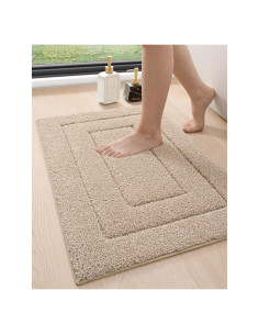 Alfombra de Baño DEXI 61x41 cm Antideslizante Beige